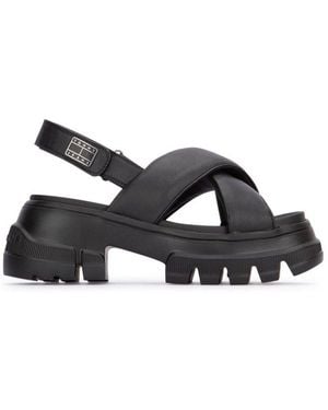 Tommy Hilfiger Chunky City Cleat Sandals - Black