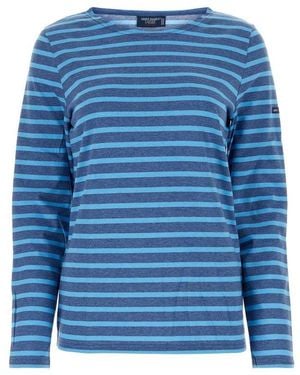 Saint James Meridame Striped Sailor T-Shirt - Blue