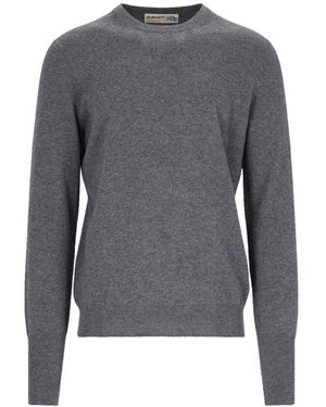 Ballantyne Crew-Neck Long Sleeved Sweater - Grey