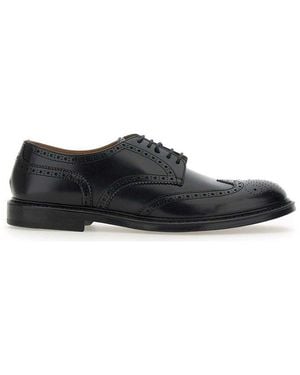 Doucal's Dovetail Lace-Up Shoes - Black