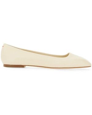 Aeyde Aeyde Ida Square-Toe Flats - Natural