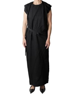 Issey Miyake Crease-Effect Pleated Maxi Dress - Black