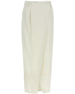 Brunello Cucinelli 'Wrap' Skirt - White