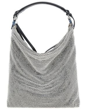 Benedetta Bruzziches Your Best Friend Embellished Shoulder Bag - Gray