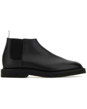 Thom Browne Leather Ankle Boots - Black