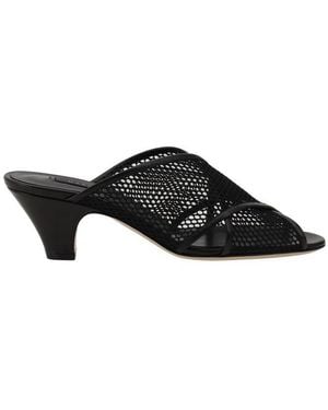 Casadei Muni Mesh-Design Mules - Black