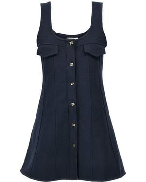 Ganni Sleeveless Mini Dress - Blue