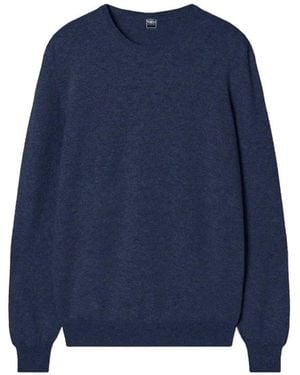Fedeli Crew Neck Sweater - Blue