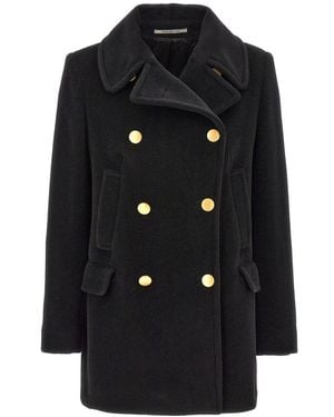 Tagliatore Double-Breasted Coat - Black