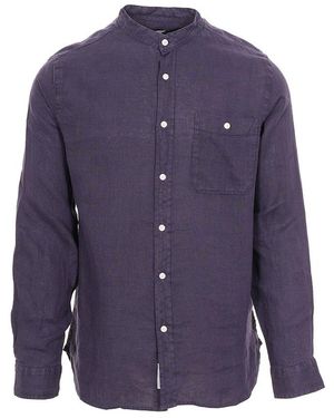 Woolrich Long-Sleeved Buttoned Shirt - Blue