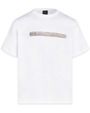 Paul Smith Ps Brush Stroke T Shirt - White