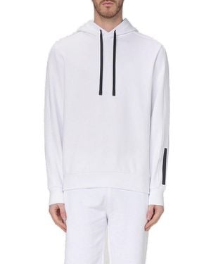 Colmar Logo Tape Hooded Sweatshirt - White