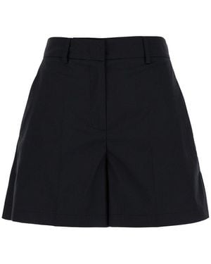 Plain Belt Loop Tailored Shorts - Black