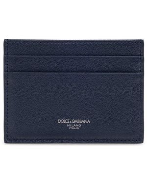 Dolce & Gabbana Logo Printed Cardholder - Blue