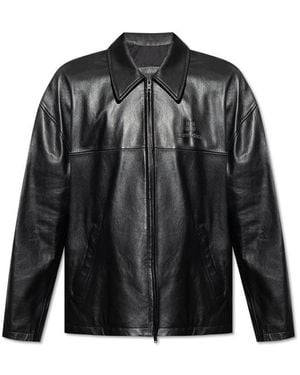 Balenciaga Lambskin Leather Jacket - Black