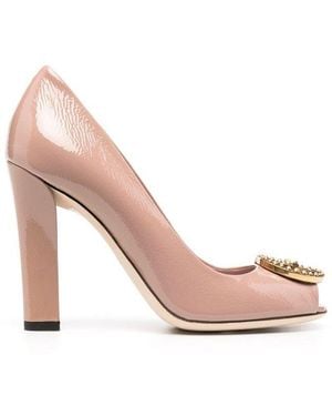 Gucci Interlocking G High Heel Court Shoes - Pink
