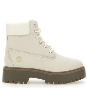 Timberland Lace-Up Boots - White
