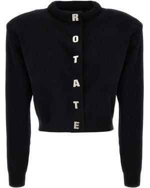 ROTATE BIRGER CHRISTENSEN Structured Knit Cardigan - Blue
