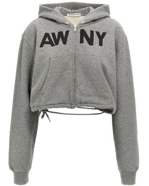 T By Alexander Wang Deconstructed Hoodie - Grey