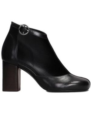 Lemaire High Heels Cut Out Ankle Boots - Black