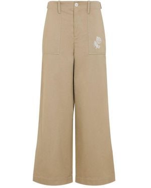 Marni Wide-Leg Cargo Trousers - Natural