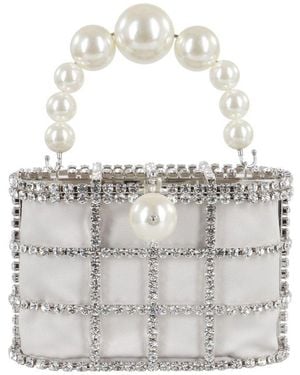 Rosantica Crystal-Embellished Holli Mini Bag - White
