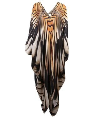 Roberto Cavalli Ray Of Print Kaftan - White