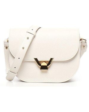 Coccinelle Dew Logo Printed Small Crossbody Bag - Natural