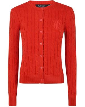 Ralph Lauren Cable-Knit Cardigan - Red