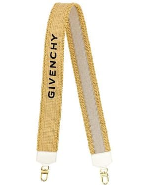 Givenchy Logo Printed Raffia Shoulder Strap - Natural