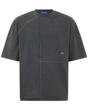 A_COLD_WALL* Oblique Crew Neck T-Shirt - Grey