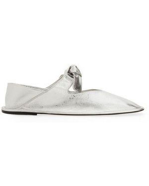 Hereu Llasada Bow Accent Flat Shoes - White