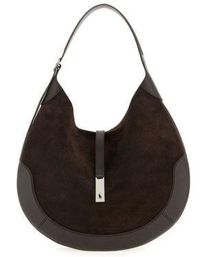 Polo Ralph Lauren Half-Moon Shape Shoulder Bag - Black