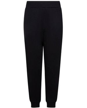 ZEGNA Logo-Embroidered Joggers - Black
