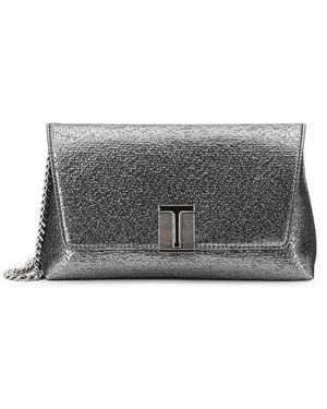 Tom Ford Hammered Effect Nobile Mini Bag - Gray