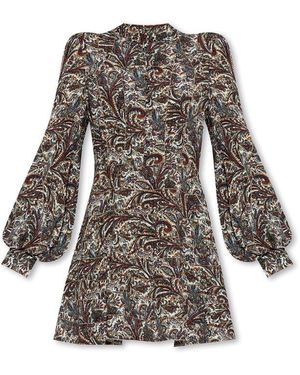 Ixiah Paisley Puff Sleeve Dress - Multicolour