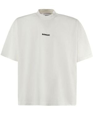 Bonsai Logo Mock Neck T-Shirt - White