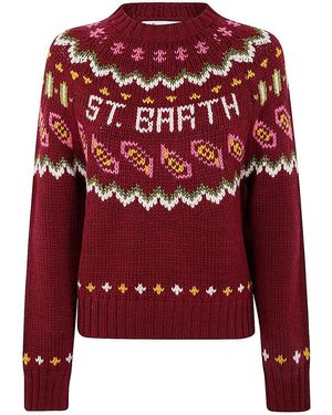 Mc2 Saint Barth Kyla Nordic New Crewneck Sweater - Red