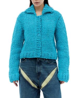 JW Anderson Jw Anderson Chenille Cardigan - Blue