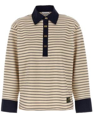 Ganni Striped Polo Shirt - Multicolour