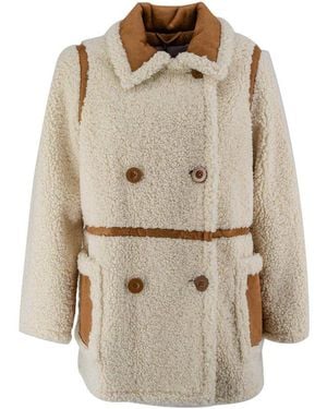 Stand Studio Long Sleeved Double Breasted Coat - Natural