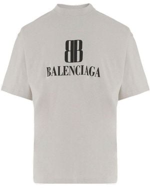 Balenciaga Nano Bb Medium Fit T-Shirt in Blue for Men | Lyst