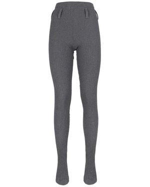 Prada Ribbed Leggings - Grey