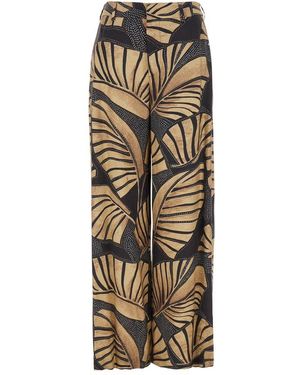 PT Torino Lorenza Printed Tech Fabric Pants - Metallic