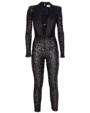 Elisabetta Franchi Sequined Jumpsuit - Black