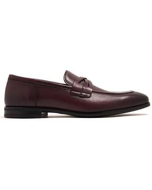 Stuart Weitzman Simon Crisscross Loafers - Brown