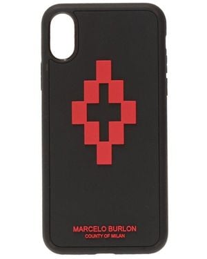Marcelo Burlon Embossed Printed Cross 3D Xs Iphone Case - Black
