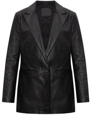 AllSaints Deri Leather Blazer - Black