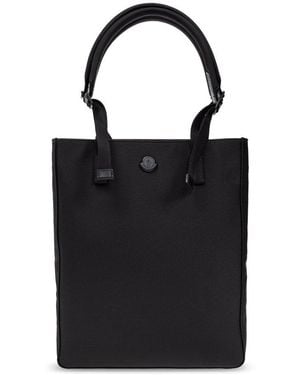 Moncler Pierrick Logo Plaque Tote Bag - Black
