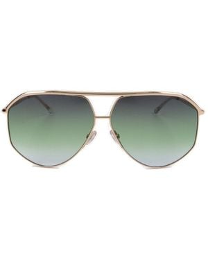 Isabel Marant Gradient Lenses Pilot Frame Sunglasses - Green